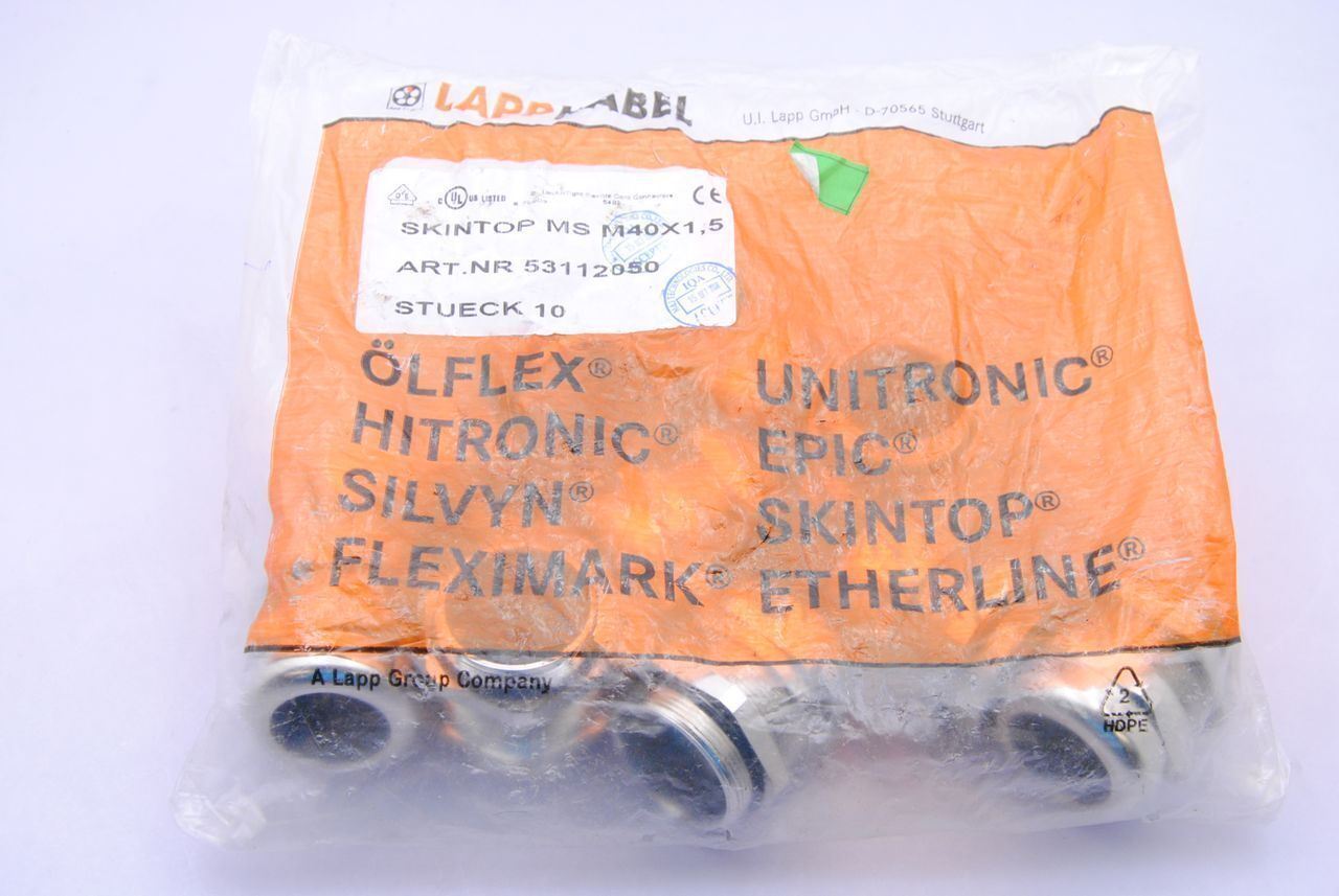 10x Lapp 53112050 Liquid Tight Wire Cable  Strain Relief Connectors M-40X1.5 NEW