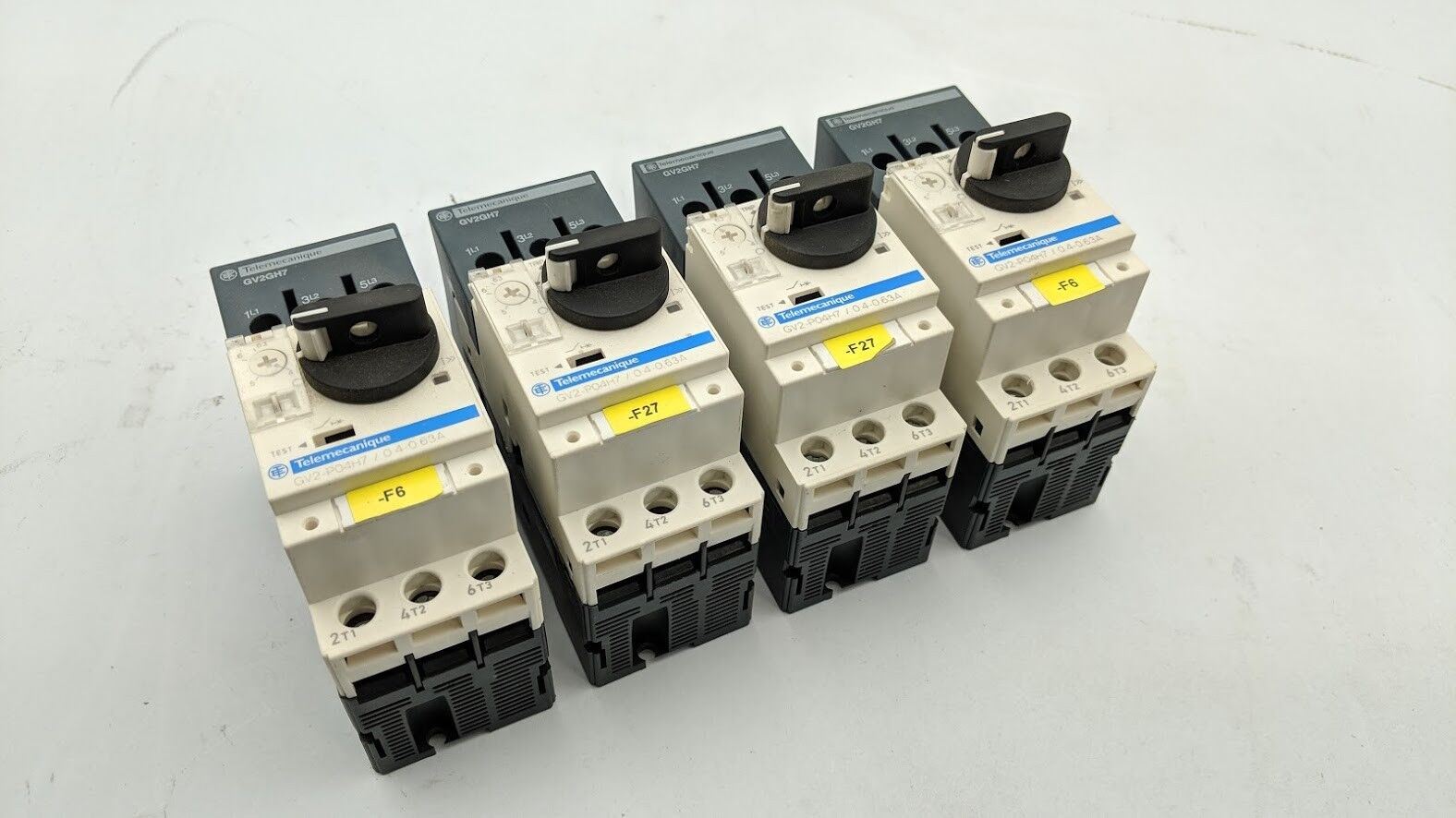 4x Schneider TELEMECANIQUE GV2-P04H7 Motor Circuit Breaker 3PH 0.4-0.6A GV2GH7
