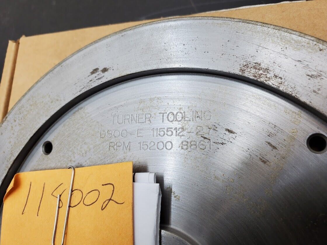 4x Turner Grooved 8" Diamond Plated Grinding Wheel Sapphire 800 Grit (H)