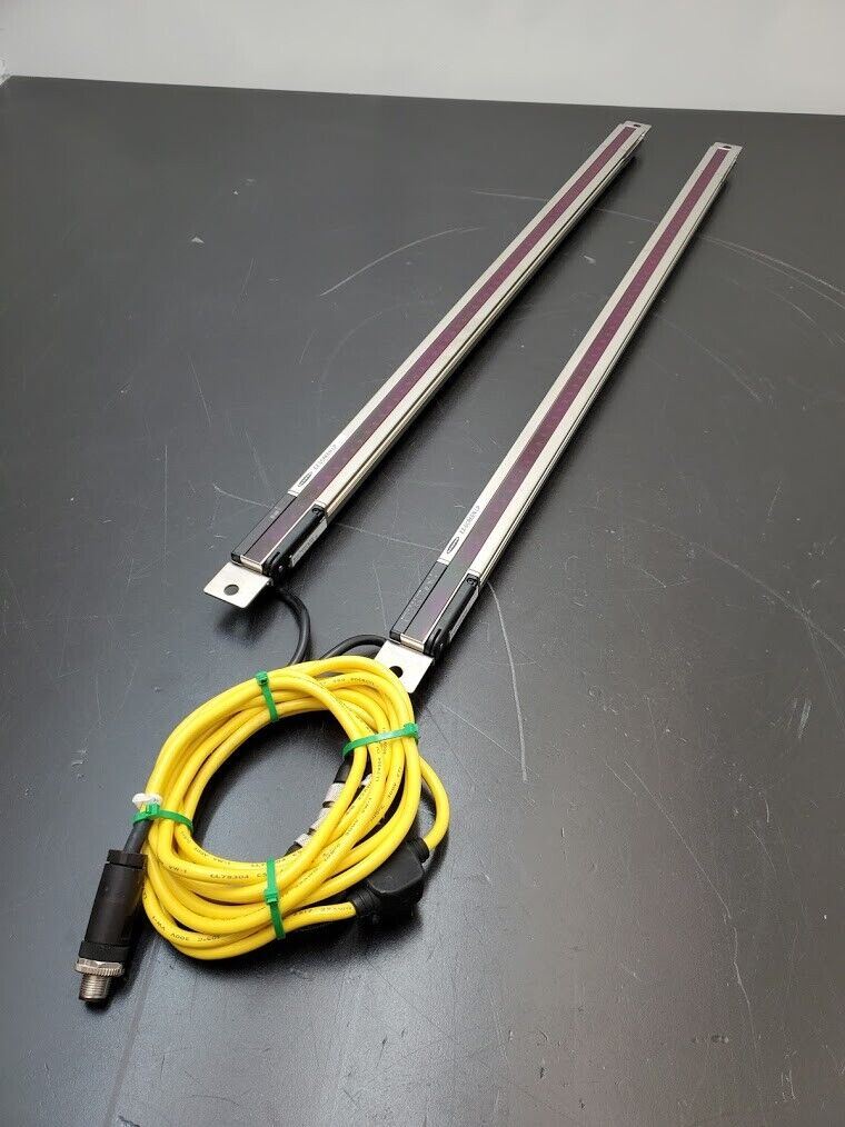 2x Banner SLPE14-690NP8 690mm Safety Light Curtain 69 Beam Emitter Receiver 7m