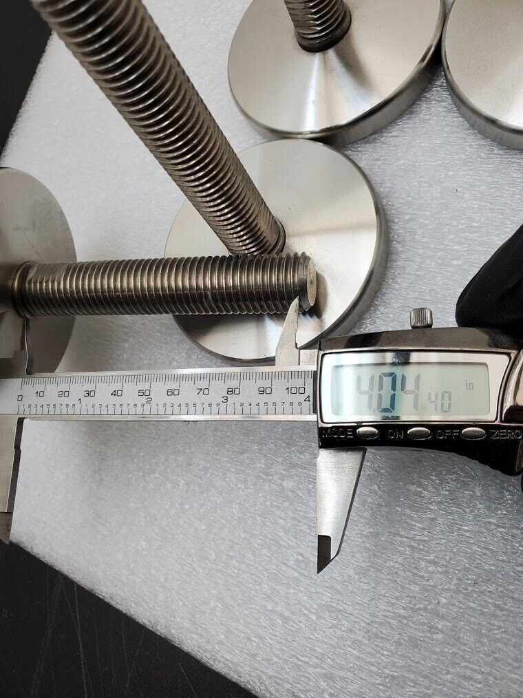 4x M20x2.5 Adjustable Stainless Steel Adjustable Machine Foot 1 Ton 90mm x100mm