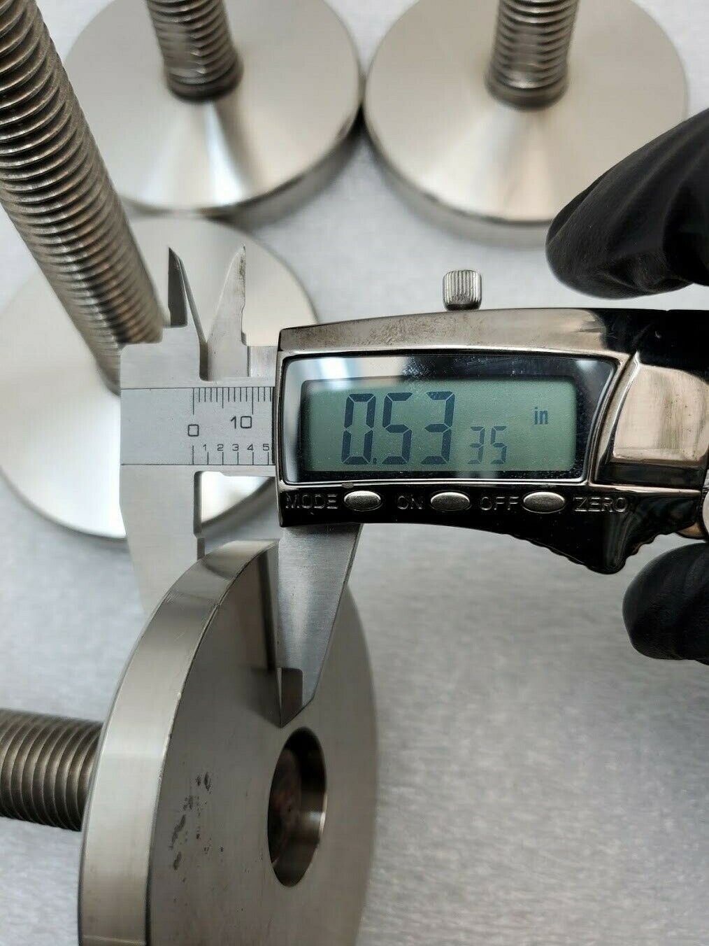 4x M20x2.5 Adjustable Stainless Steel Adjustable Machine Foot 1 Ton 90mm x100mm