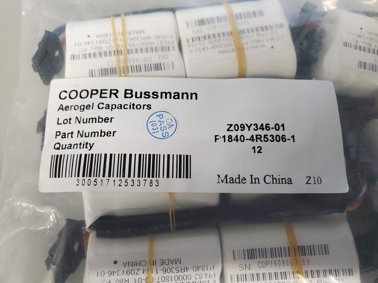 12 Eaton Cooper Bussmann Aerogel SuperCapacitor P1840-4R5306-1 SUPERCAP 30F 4.5V