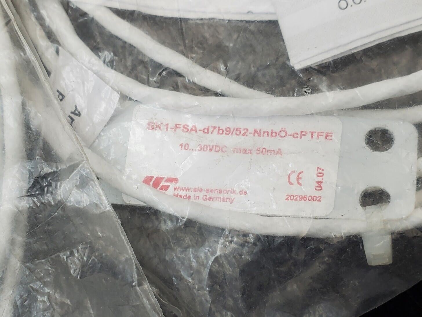 3x SENSORIK Capacitive Level Proximity Sensor SK1-FSA-d7b9/52-NnbS-cPTFE 3 Wire