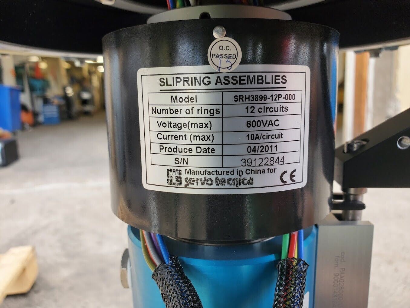 10" Servo Tecnica Rotary Feed Through Slipring THK Bearing Renishaw Encoder