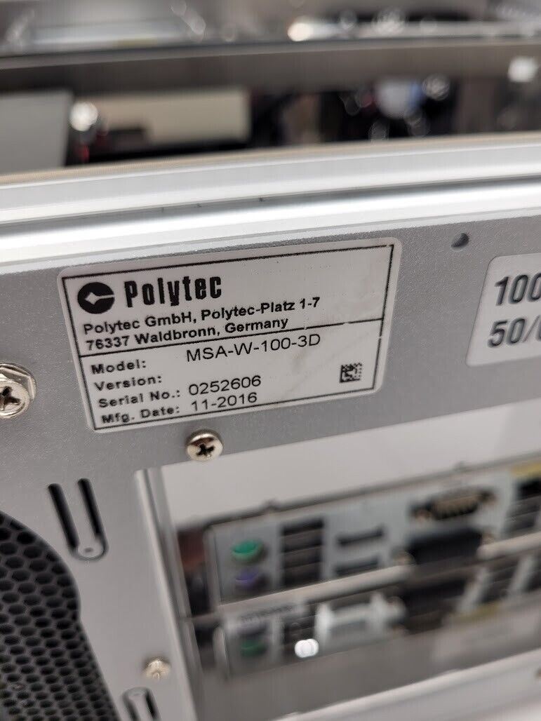 2x Polytec DMS Data Management System PC only No HDD No software Power On Tested