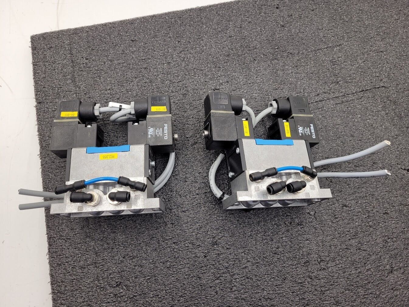 2x Festo Dual Pneumatic Valve Block JMN1DH-5/2- D-1-S-C 159717 -13-230 psi INPUT