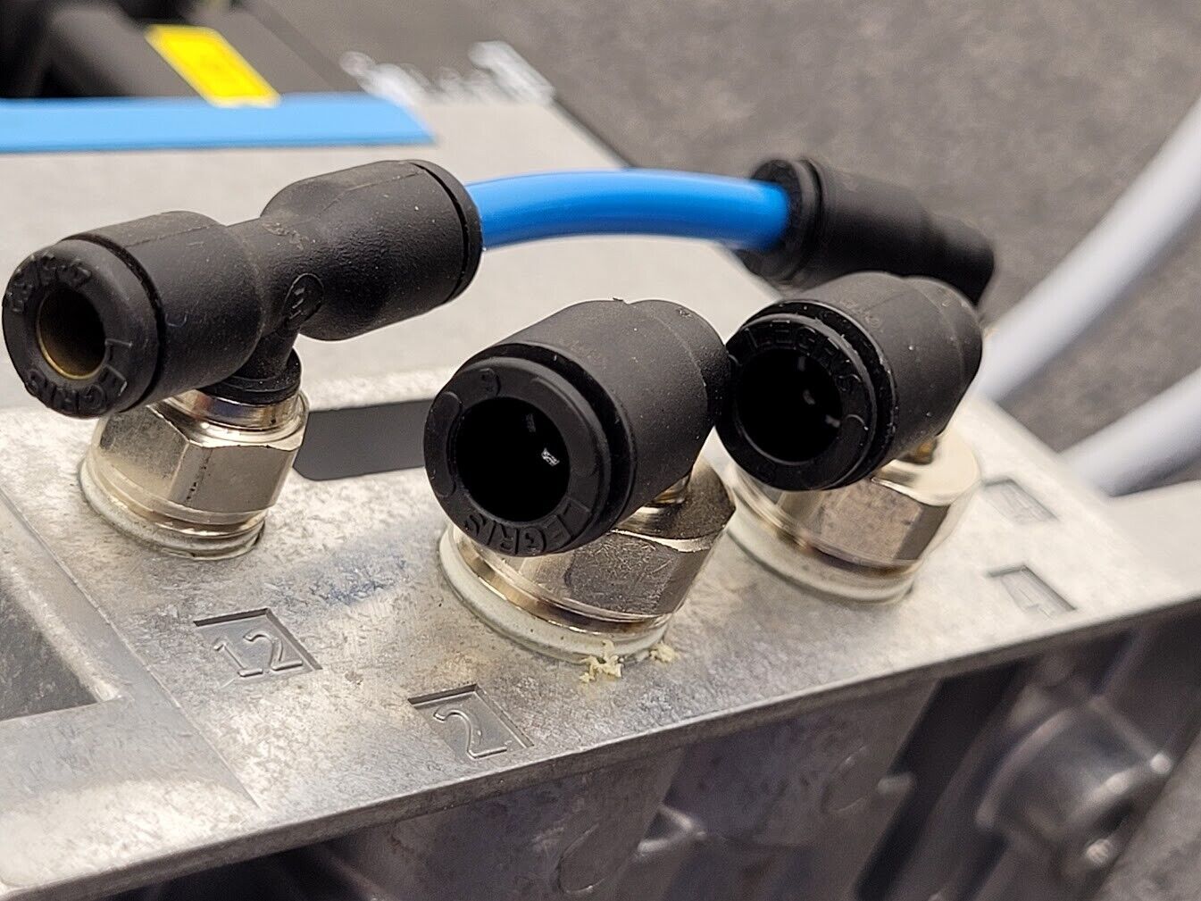 2x Festo Dual Pneumatic Valve Block JMN1DH-5/2- D-1-S-C 159717 -13-230 psi INPUT