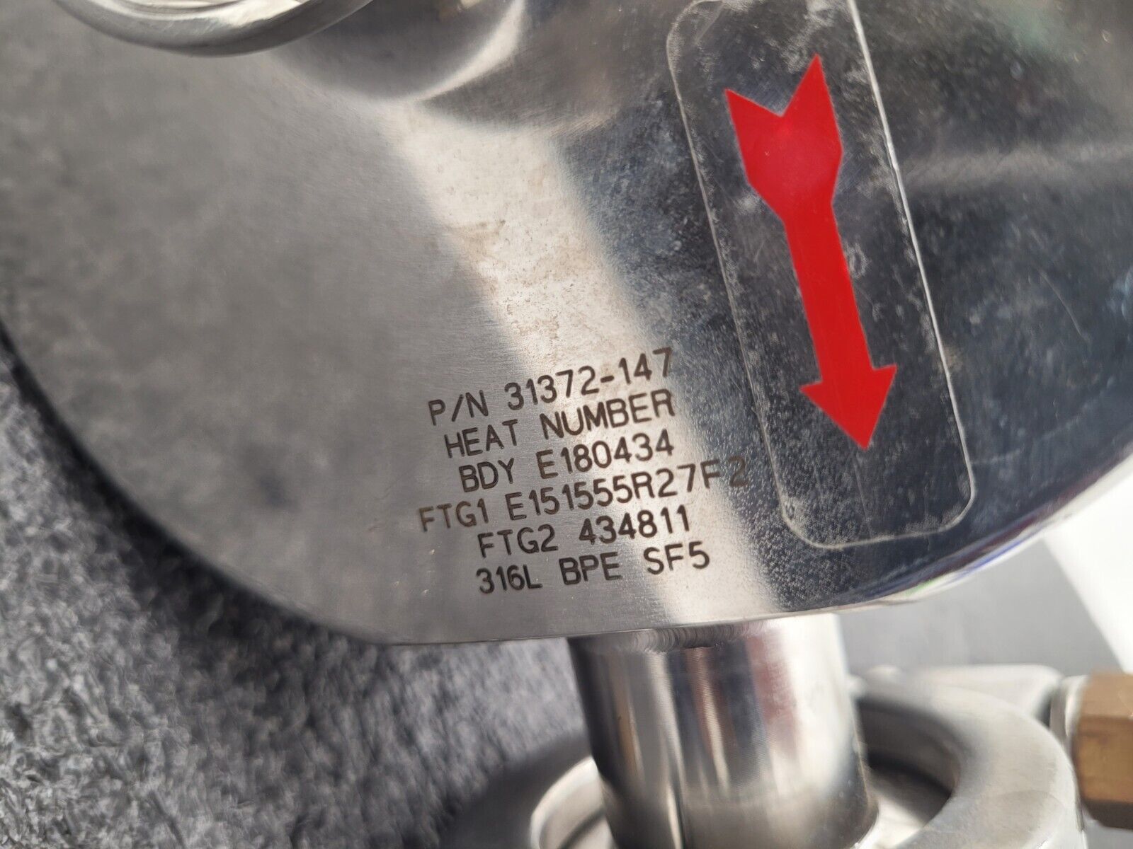 1"-2" Sanitary Fitting 316L Stainless 100PSI Liquid Pressure Regulator 31372-147