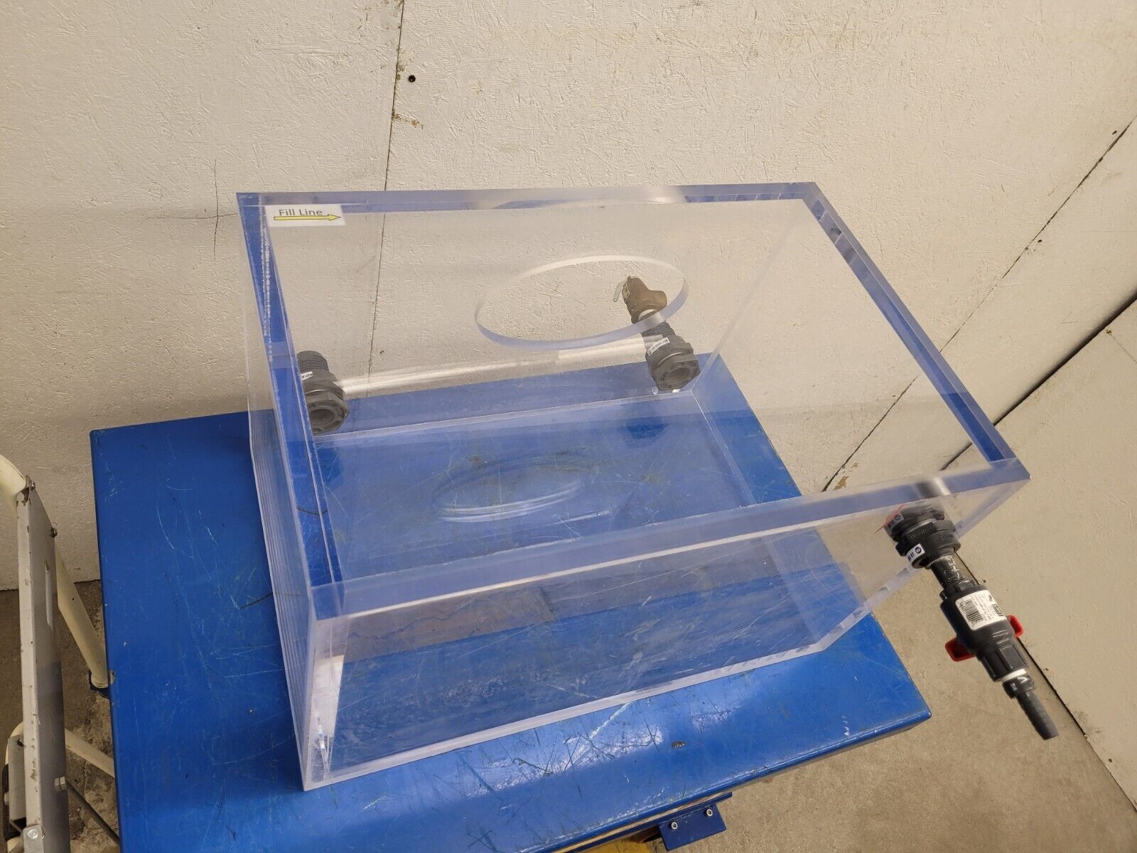 1" Thick Acrylic Plexiglass Water Immersion Pressure Chamber 25x16x16 No Lid