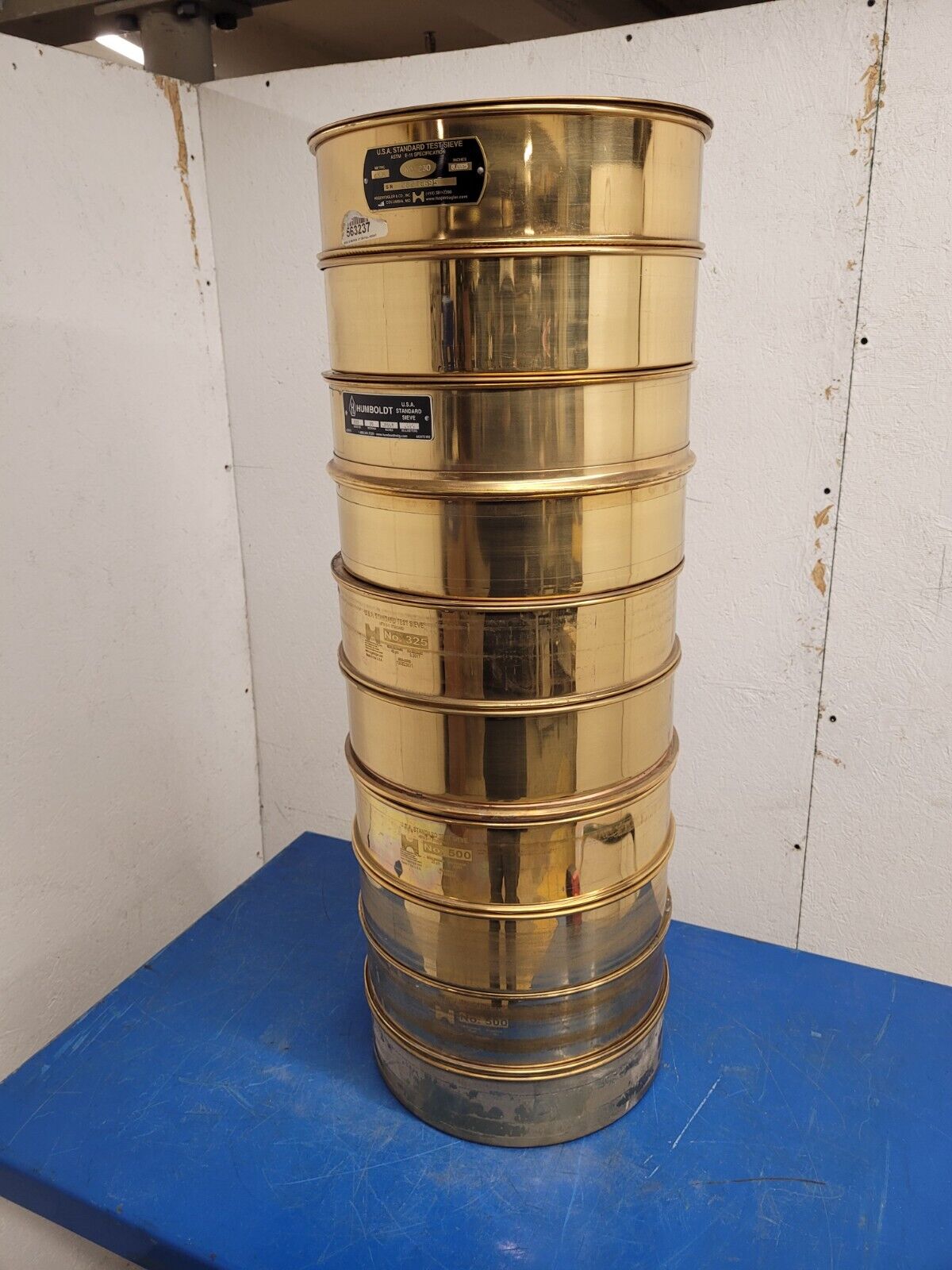 12" Lot of 5x Humbolt Hogentogler 230, 635, 325, 2x 500 Standard Test Sieve