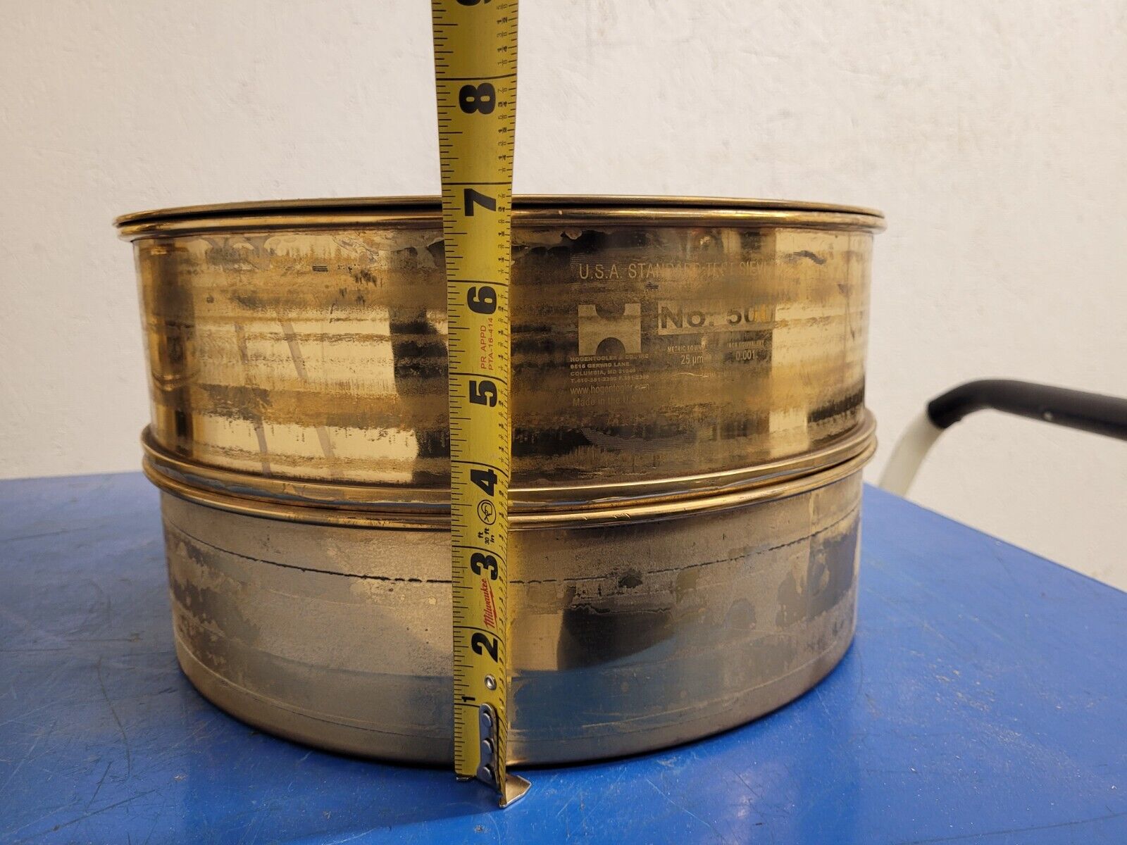 12" Lot of 5x Humbolt Hogentogler 230, 635, 325, 2x 500 Standard Test Sieve