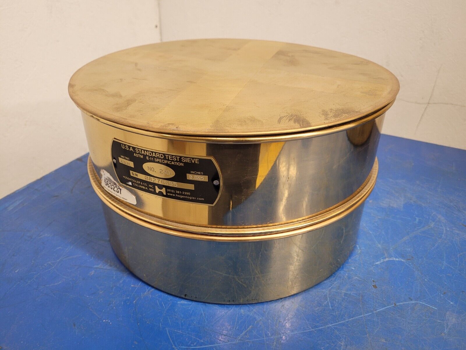 12" Lot of 5x Humbolt Hogentogler 230, 635, 325, 2x 500 Standard Test Sieve