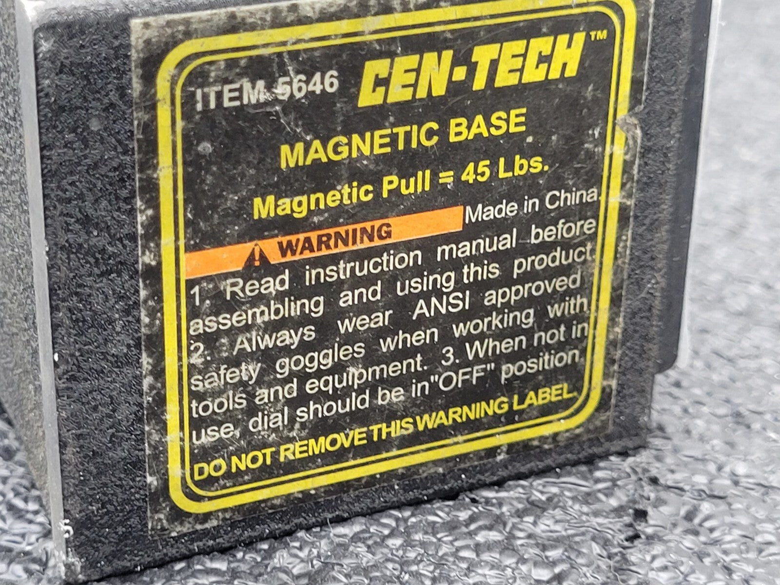 13x CEN-TECH 5646 Magnetic Base Multi Position Magnet On/Off Micrometer Holder