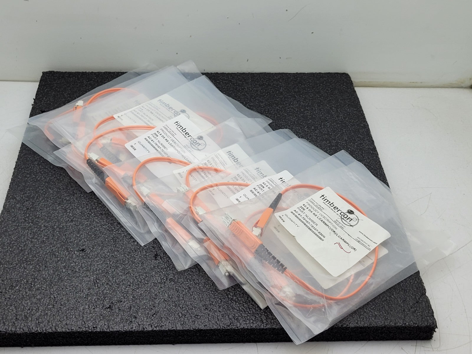 10x TIMBERCON AC-61-70107-70107-020N 62.5 DX RS LCARMPC/20N Fiber Optic Cables