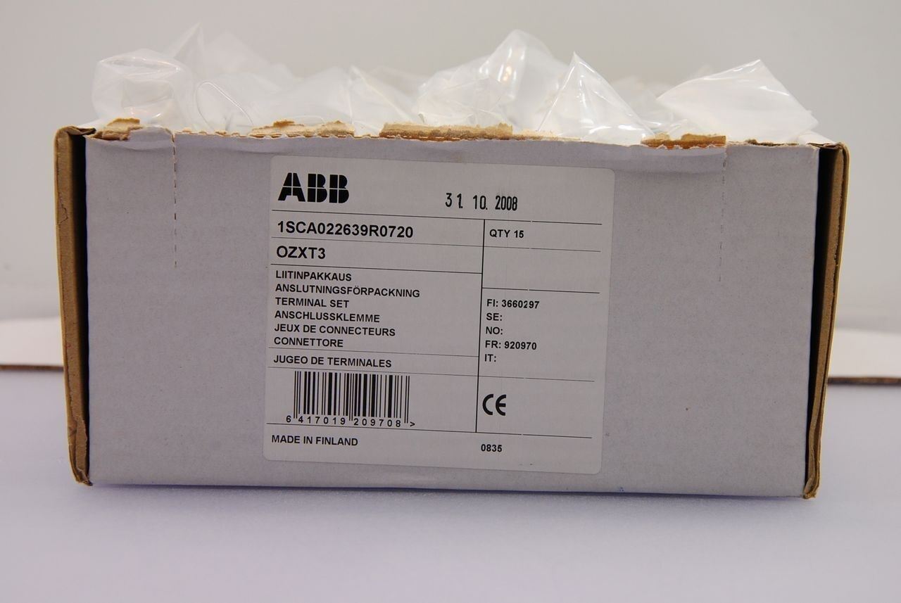 45x ABB 1SCA022639R0720 OZXT3 Terminal Set Clamp Breaker Expander 1 to 2 1/0 AWG