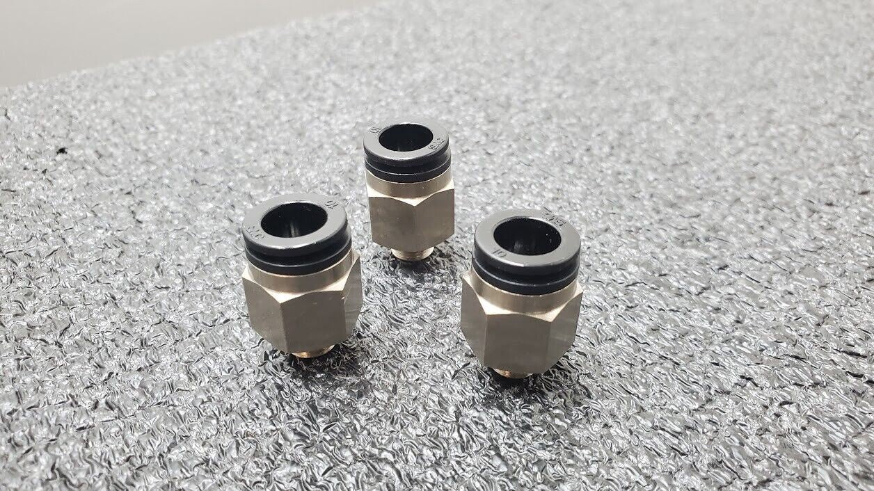 3x SMC KAH10-U02 Antistat One-Touch Fittings 10mm Applicable Tubing 1/4" Thread