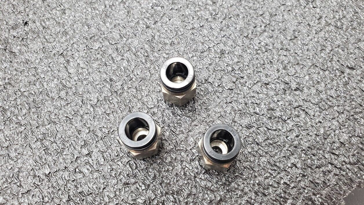3x SMC KAH10-U02 Antistat One-Touch Fittings 10mm Applicable Tubing 1/4" Thread