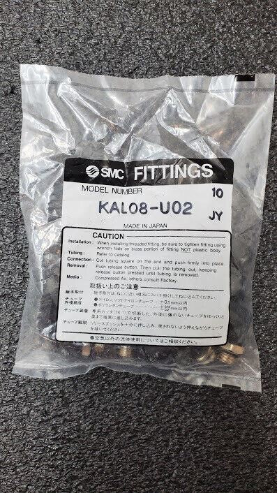10x SMC KAL08-U02 Antistat One-Touch Fittings 8mm Applicable Tubing 1/4" Thread