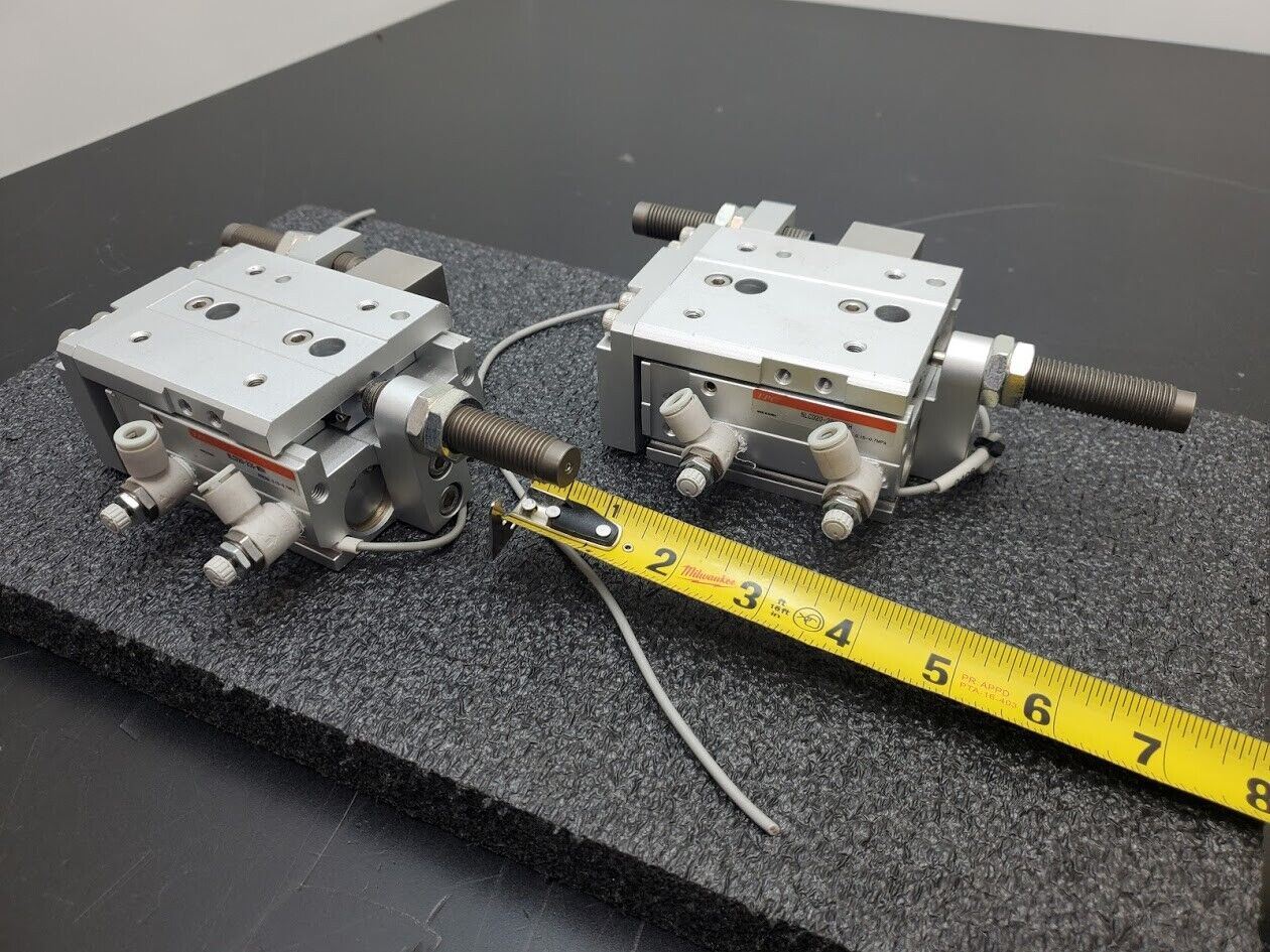 2x TPC NLCD20-20S-W8H Air Slide Pneumatic Linear Table Actuator 20mm Stroke