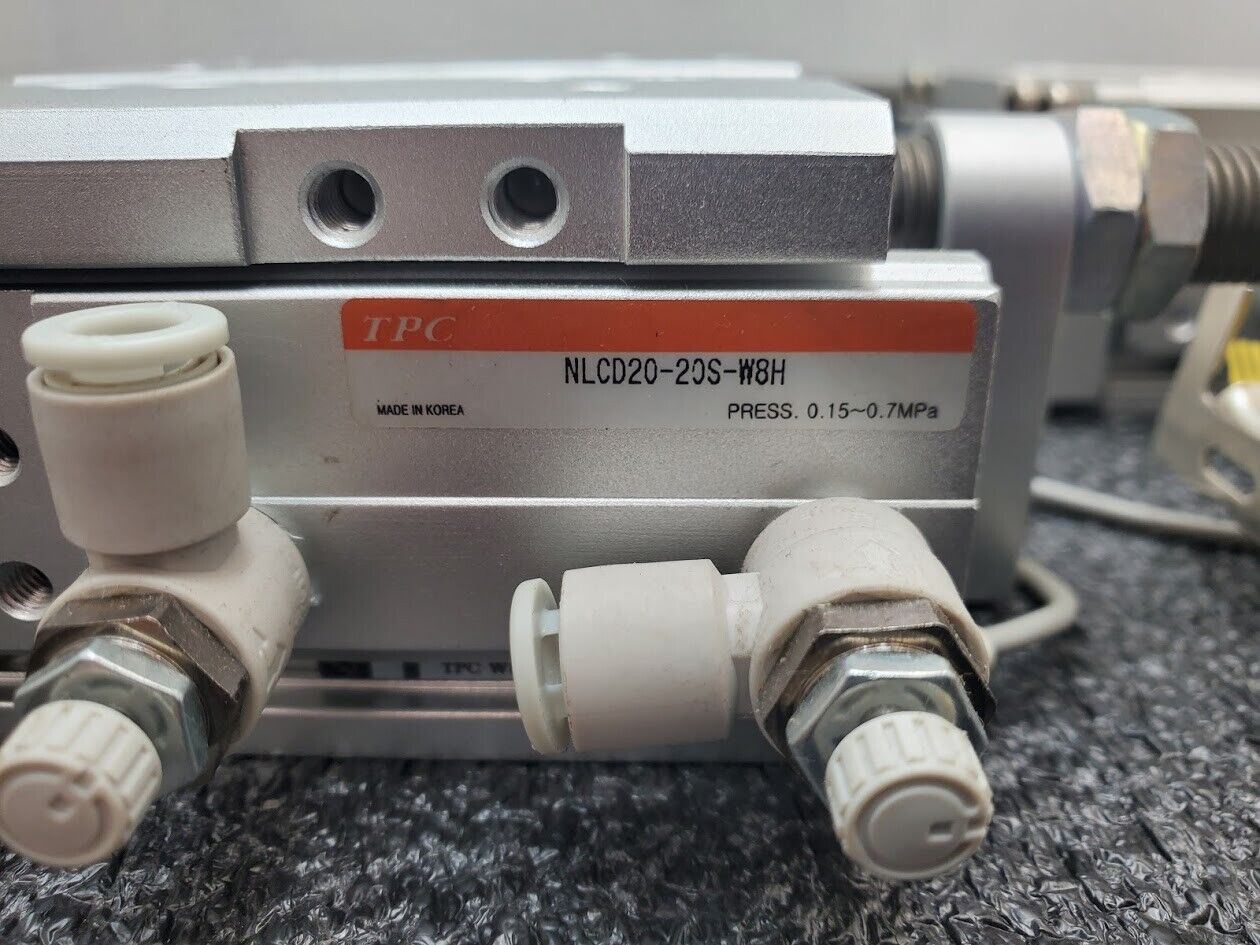 2x TPC NLCD20-20S-W8H Air Slide Pneumatic Linear Table Actuator 20mm Stroke