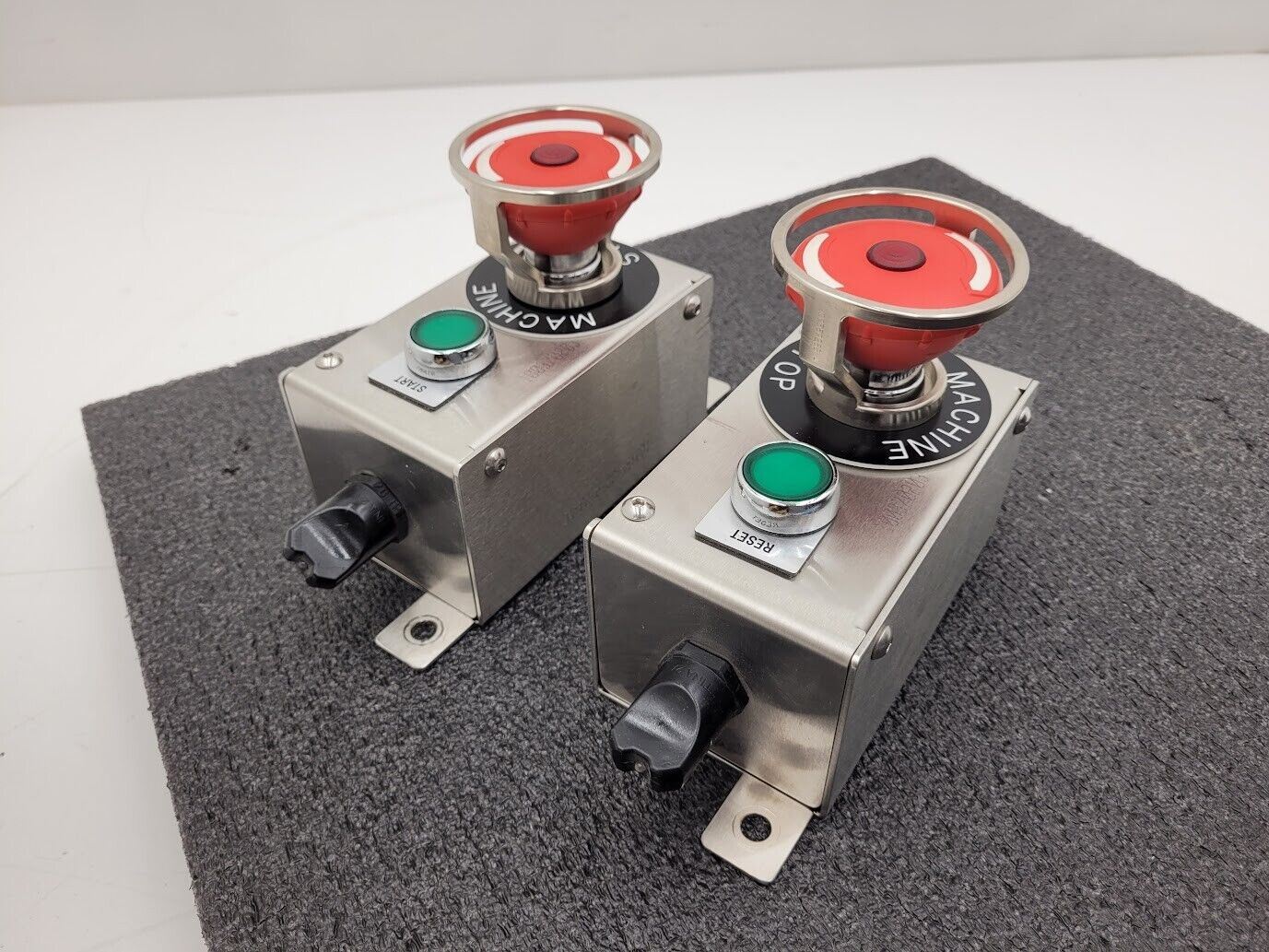 2x Jakab Safety Sprecher + Schuh EMO E-Stop /Start/Reset Assembly w/ ABB Tina 2A