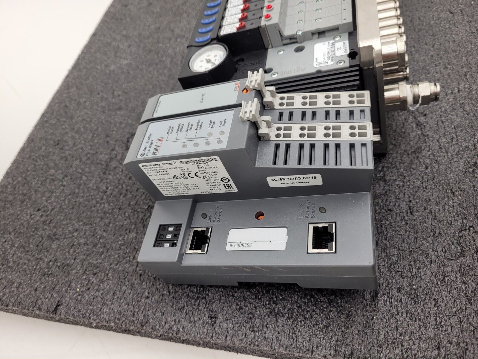 24x Valve Burkert AirLINE 8644 6524C 24VDC Pneumatic Solenoid Controlled Block