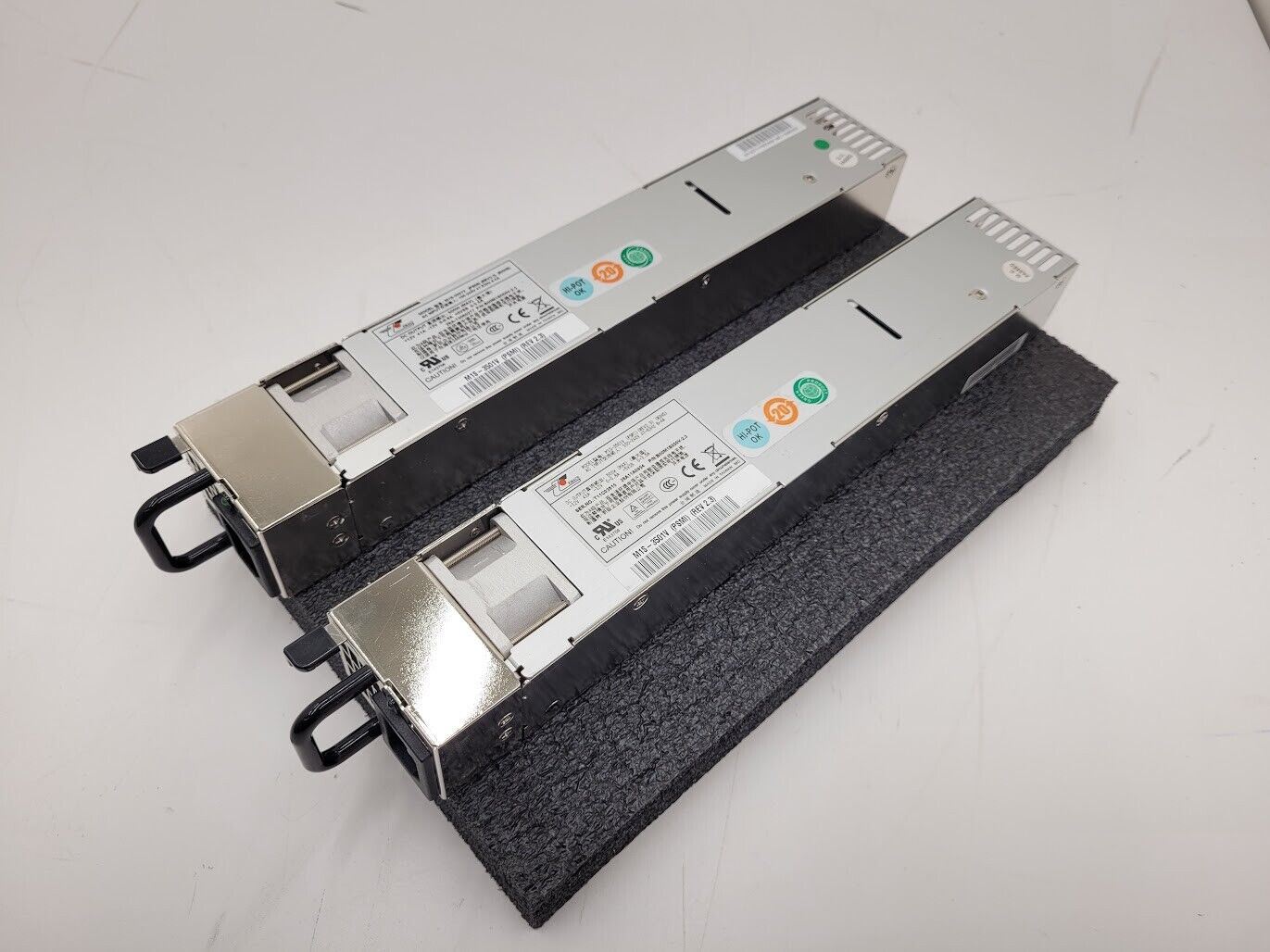 2x EMACS M1S-3501V Power Supply 100-240V Input +12V 500W Output, Tested, Working