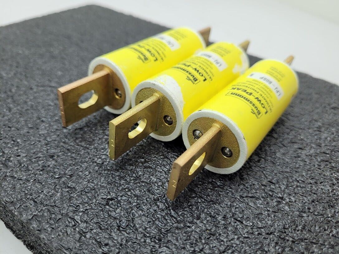 3 Pack Bussmann LPJ-80SP Class J Low-Peak Dual-Element Time Delay Fuses 600V 80A