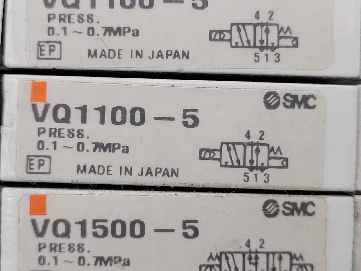 2x SMC Valve Block Solenoid Manifold VQ1200-5 VQ1100-5 24VDC 30 Valves Lot B