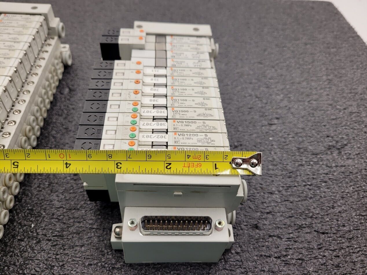 2x SMC Valve Block Solenoid Manifold VQ1200-5 VQ1100-5 24VDC 30 Valves Lot B