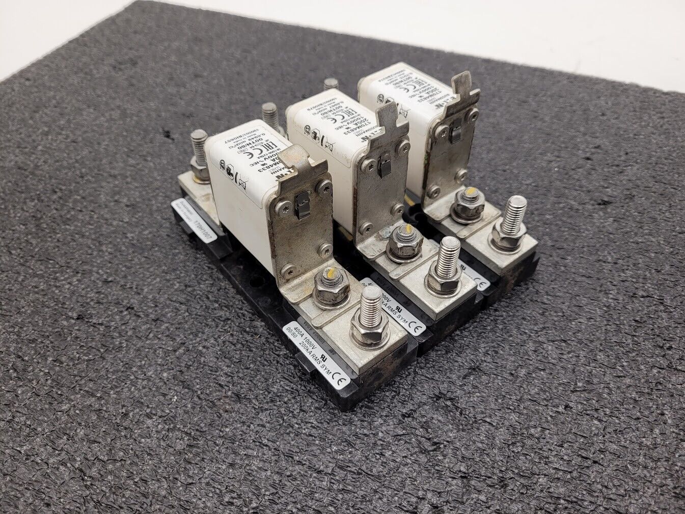 3x Bussmann 170M4833 High Speed Square Body Fuse + Holder 200A 1000VAC 170H1007