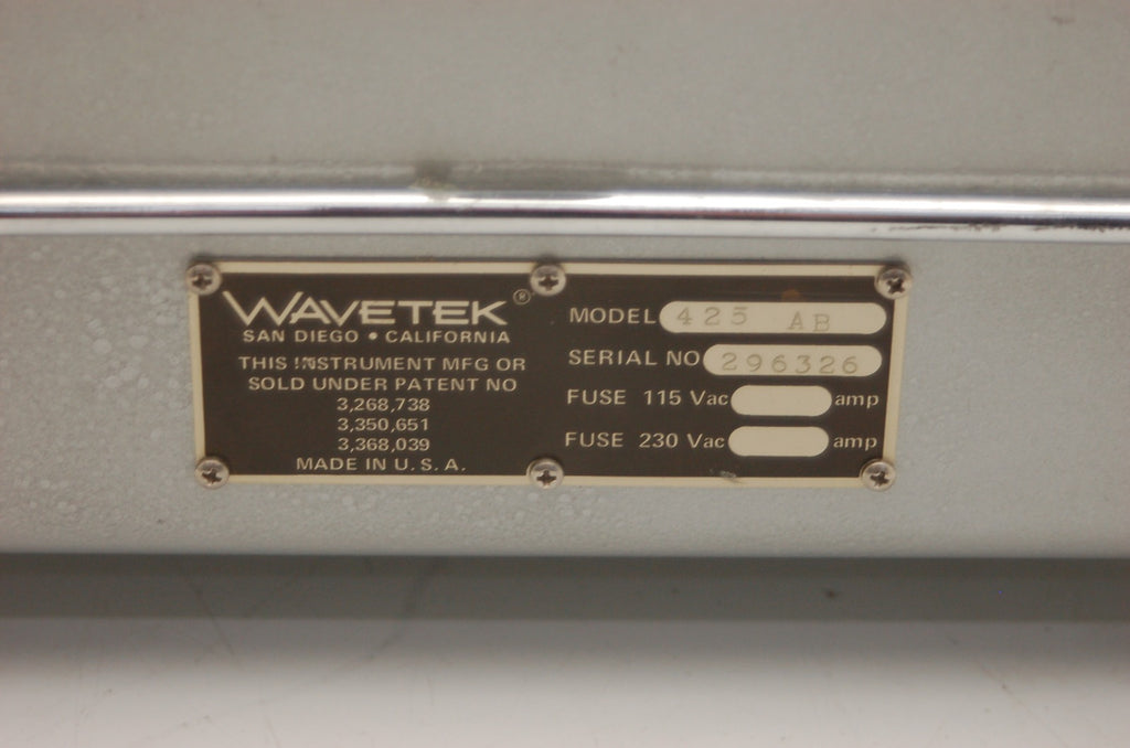 Wavetek 424-BC & 425-AB Transmission Level Test Set, 115/230 Vac