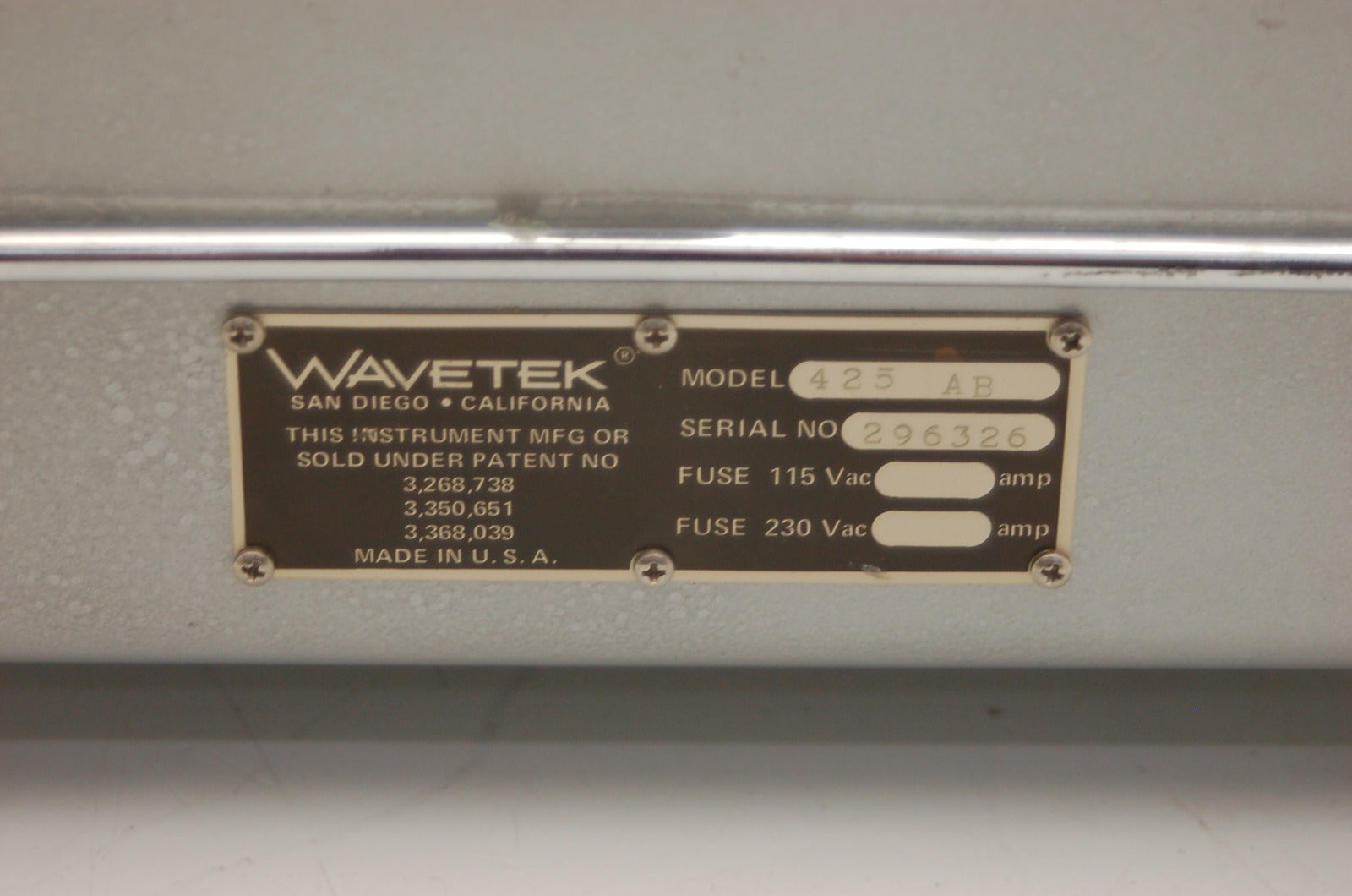 Wavetek 424-BC & 425-AB Transmission Level Test Set, 115/230 Vac