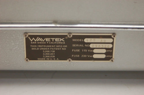 Wavetek 424-BC & 425-AB Transmission Level Test Set, 115/230 Vac