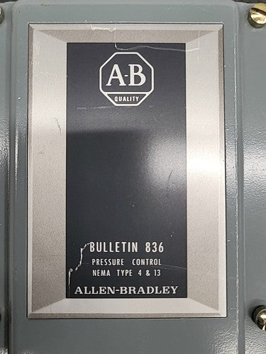 Allen Bradley 836 Differential Pressure Control Switch Sensor Bulletin 836-C7J