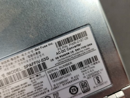 F5 Networks PWR-0187-08 AC Power Supply 400W SPAFFIV-03G F5 2000S 4000S