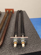 3x Industrial Tubular Finned U Type Air Heating Elements Ceramic Insulators 15"