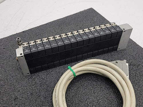 Pneumax 16x Solenoid Valve Manifold Breakout Board D-Sub Cable 24VDC Industrial