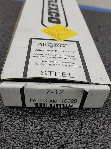 Flexco Alligator Steel Belt Lacing 3/32" - 9/64" Fastener Set Kit 7-12 Set of 3