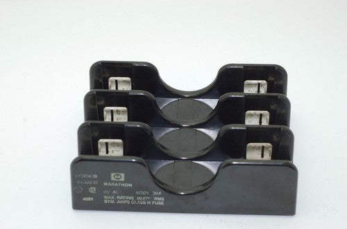 Marathon 6F20A3B 3-Pole Fuse Block, 30-600A, Class H Fuse - Lot of 4