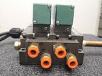Numatics 228-703B Solenoid 2 Valve Manifold Pneumatic Air Control 120VAC
