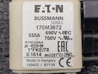 Lot of 3x Eaton Bussman High Speed Fuse-Link Fuse 170M3672 Relay 550A 690-700V