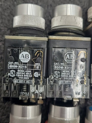 Allen Bradley 800MR-A9 800M-XAS Push Button Switches Contact Blocks Lot of 10