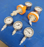 Lot of 5x Stubbe Wika MDM 902 G 1/4" DN20 PP PTFE Pressure Guage 837-1