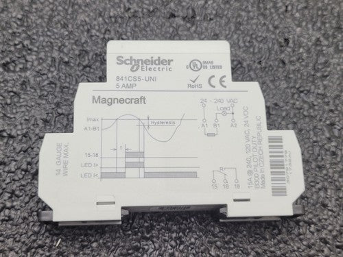 Box of 10x Schneider Electric Magnecraft 841CS5-UNI Sensing Relay DIN Rail Mount