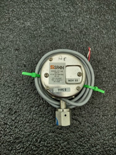 Lot of 2x Millipore & Span Pressure Gauge Type 9 IPT 122 11.5-28VDC 20mA