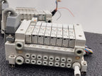 Lot of 4 SMC VQ1100-5  Solenoid Valve Blocks 24 Valves DIN Rail Mount DB25 Lot F
