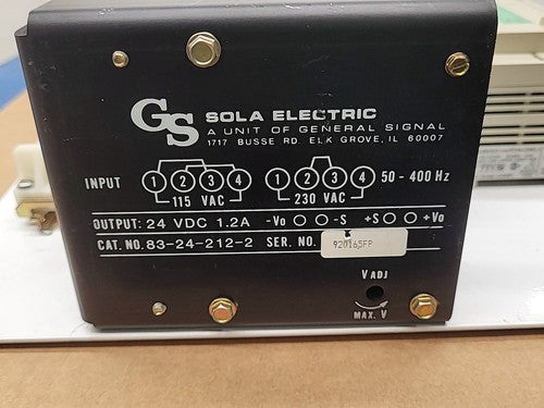 Lot of 2x Idec MICRO-1 PLC Control Panel Sola 83-24 Power Supply DIN Rail Relay
