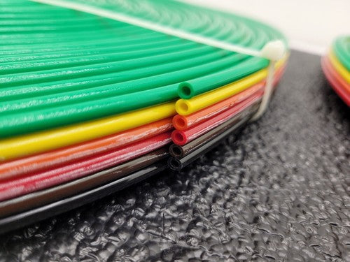 Lot of 3x 5WMP 95A Polyurethane Multi-Colored Ribbon Tubing (MCR) 5/32 x 3/32